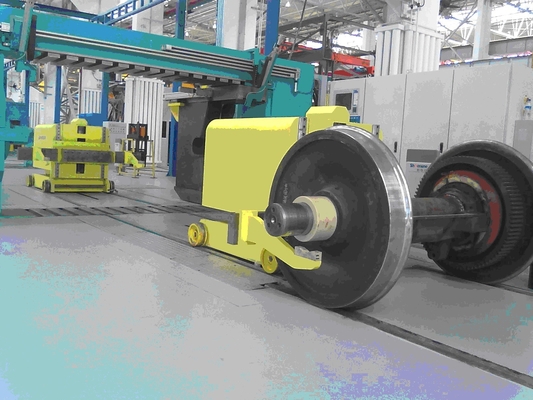 Presse hydraulique horizontale de roue de commande numérique par ordinateur pour la réparation ferroviaire de véhicule