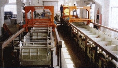 Équipement industriel de préparation de surface phosphatant la ligne noircissante